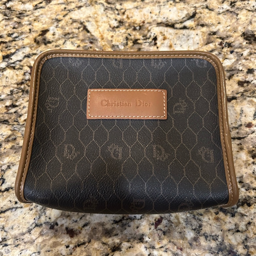 Dior Black and Brown Toiletry Bag